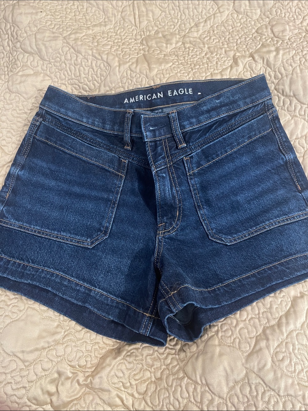 American Eagle Outfitters Indigo Denim High-Rise Jean Shorts